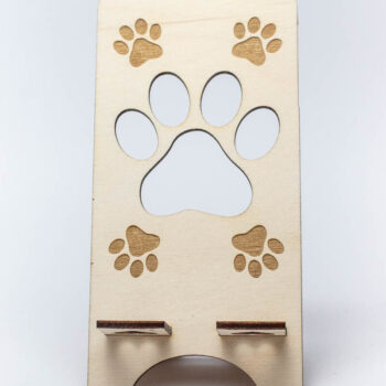 Intra απο ξύλο plywood 3mm-4mm πάχος - Τηλεφωνική βάση Dog Paws Δίασταση 20x20 cm INTRAFABR-66104803 - Image 1