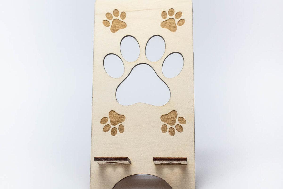 Intra απο ξύλο plywood 3mm-4mm πάχος - Τηλεφωνική βάση Dog Paws Δίασταση 20x20 cm INTRAFABR-66104803