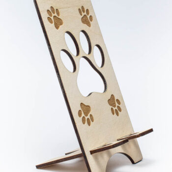 Intra απο ξύλο plywood 3mm-4mm πάχος - Τηλεφωνική βάση Dog Paws Δίασταση 20x20 cm INTRAFABR-66104803 - Image 3