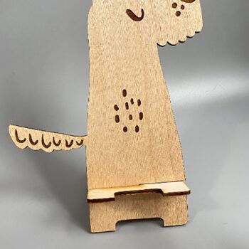 Intra απο ξύλο plywood 3mm-4mm πάχος -  με λέιζερ βάση στήριξης τηλεφώνου για σκύλους Δίασταση 20x20 cm INTRAFABR-34640726 - Image 1