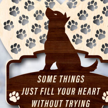 Intra απο ξύλο plywood 3mm-4mm πάχος - Dog Pop Up Decor κοπής με λέιζερ 3d Δίασταση 20x20 cm INTRAFABR-59986045 - Image 3