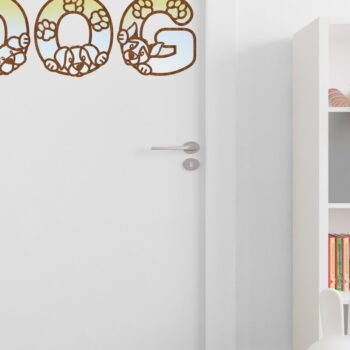 Intra απο ξύλο plywood 3mm-4mm πάχος - Σκύλος/Κουτάβι Σετ Γράμματα Αλφαβήτου 78 Γραμμάτων Δίασταση 30x20 cm INTRAFABR-75602656 - Image 3