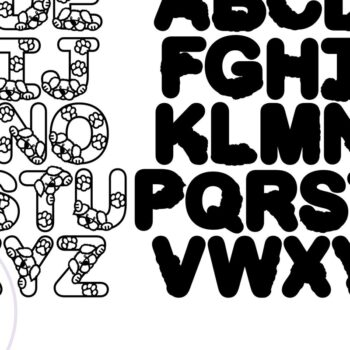 Intra απο ξύλο plywood 3mm-4mm πάχος - Σκύλος/Κουτάβι Σετ Γράμματα Αλφαβήτου 78 Γραμμάτων Δίασταση 30x20 cm INTRAFABR-75602656 - Image 6