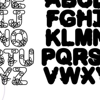 Intra απο ξύλο plywood 3mm-4mm πάχος - Σκύλος/Κουτάβι Σετ Γράμματα Αλφαβήτου 78 Γραμμάτων Δίασταση 30x20 cm INTRAFABR-75602656 - Image 7