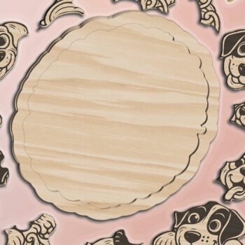 Intra απο ξύλο plywood 3mm-4mm πάχος -  κοπής με λέιζερ  για σκύλους για παιδιά Δίασταση 30x20 cm INTRAFABR-106165984 - Image 2