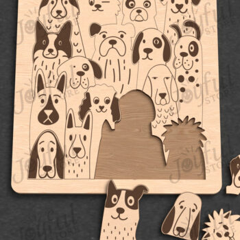Intra απο ξύλο plywood 3mm-4mm πάχος - Dog Puzzle | Ξύλινο παιχνίδι για παιδιά Δίασταση 30x20 cm INTRAFABR-122885915 - Image 1