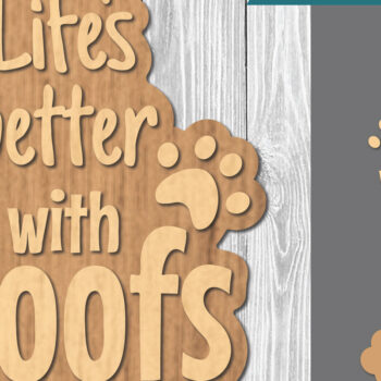 Intra απο ξύλο plywood 3mm-4mm πάχος - Διακόσμηση με λέιζερ αποσπάσματα για σκύλους  12 Δίασταση 20x20 cm INTRAFABR-106886532 - Image 1