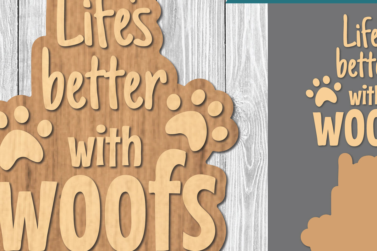 Intra απο ξύλο plywood 3mm-4mm πάχος - Διακόσμηση με λέιζερ αποσπάσματα για σκύλους  12 Δίασταση 20x20 cm INTRAFABR-106886532