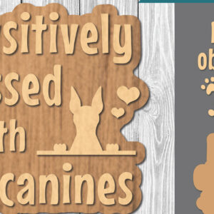 Intra απο ξύλο plywood 3mm-4mm πάχος - Διακόσμηση κοπής με λέιζερ αποσπάσματα σκύλου  4 Δίασταση 20x20 cm INTRAFABR-106885924