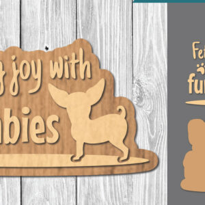 Intra απο ξύλο plywood 3mm-4mm πάχος - Διακόσμηση κοπής με λέιζερ αποσπάσματα σκύλου  9 Δίασταση 20x20 cm INTRAFABR-106886308