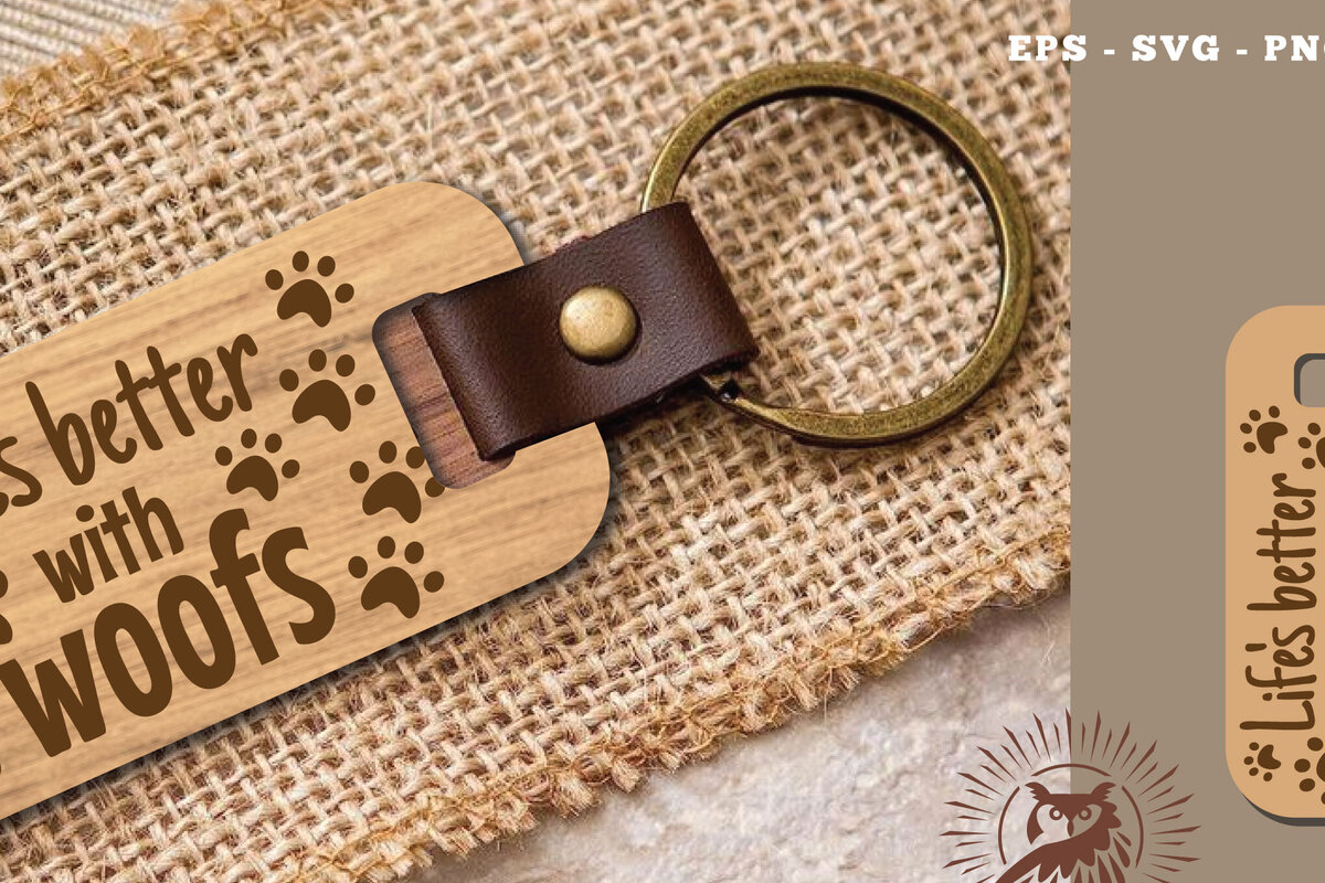 Intra απο ξύλο plywood 3mm-4mm πάχος - Dog Quotes Μπρελόκ με λέιζερ 11 Δίασταση 4x4 cm INTRAFABR-116154293