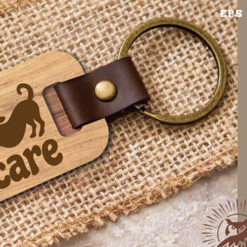 Intra απο ξύλο plywood 3mm-4mm πάχος - Μπρελόκ με λέιζερ αποσπάσματα σκύλου 3 Δίασταση 4x4 cm INTRAFABR-116153938 - Image 1