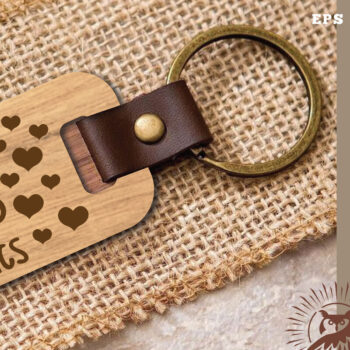 Intra απο ξύλο plywood 3mm-4mm πάχος - Μπρελόκ με λέιζερ Quotes Dog 7 Δίασταση 4x4 cm INTRAFABR-116154105 - Image 1