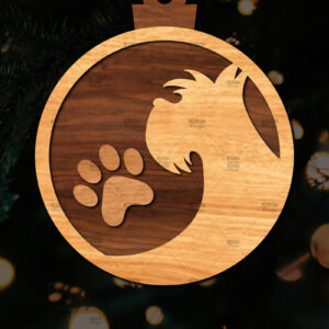 Intra απο ξύλο plywood 3mm-4mm πάχος - Στρογγυλό στολίδι με λέιζερ  Δίασταση 6x6 cm INTRAFABR-113645931