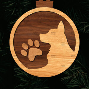 Intra απο ξύλο plywood 3mm-4mm πάχος - Στρογγυλό στολίδι με λέιζερ  Δίασταση 6x6 cm INTRAFABR-113645957