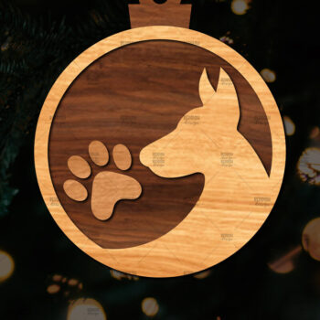 Intra απο ξύλο plywood 3mm-4mm πάχος - Στρογγυλό στολίδι με λέιζερ  Δίασταση 6x6 cm INTRAFABR-113645807 - Image 1