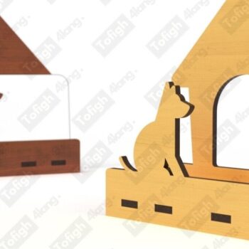 Intra απο ξύλο plywood 3mm-4mm πάχος - Κάτοχος επαγγελματικής κάρτας σε σχήμα σκύλου |  Δίασταση 30x20 cm INTRAFABR-122406584 - Image 2