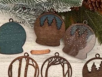 Intra απο ξύλο plywood 3mm-4mm πάχος - Στολίδι με στρώματα Snowglobe για σκύλους Δίασταση 6x6 cm INTRAFABR-25511253 - Image 5