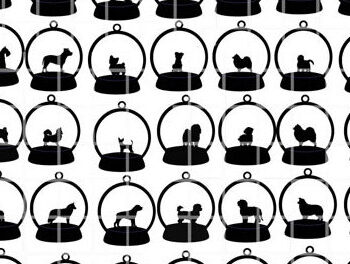 Intra απο ξύλο plywood 3mm-4mm πάχος - Στολίδι με στρώματα Snowglobe για σκύλους Δίασταση 6x6 cm INTRAFABR-25511253 - Image 6