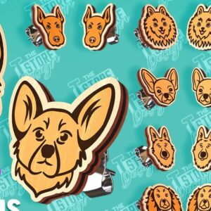 Intra απο ξύλο plywood 3mm-4mm πάχος - Πακέτο σχεδίασης σκουλαρίκια σκουλαρίκια | CNC Δίασταση 3x3 cm INTRAFABR-96201299