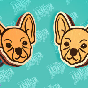 Intra απο ξύλο plywood 3mm-4mm πάχος - Πρότυπα κοπής με λέιζερ σκουλαρίκια με καρφιά σκύλου Δίασταση 3x3 cm INTRAFABR-96201237