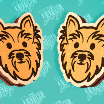 Intra απο ξύλο plywood 3mm-4mm πάχος - Πρότυπα κοπής με λέιζερ σκουλαρίκια με καρφιά σκύλου Δίασταση 3x3 cm INTRAFABR-96201247 - Image 1