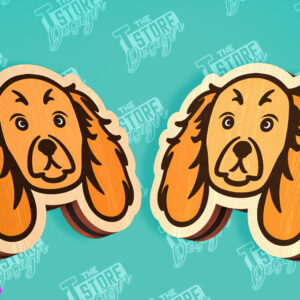 Intra απο ξύλο plywood 3mm-4mm πάχος - Πρότυπα κοπής με λέιζερ σκουλαρίκια με καρφιά σκύλου Δίασταση 3x3 cm INTRAFABR-96201261