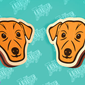 Intra απο ξύλο plywood 3mm-4mm πάχος - Πρότυπα κοπής με λέιζερ σκουλαρίκια με καρφιά σκύλου Δίασταση 3x3 cm INTRAFABR-96201265