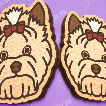 Intra απο ξύλο plywood 3mm-4mm πάχος - Σχέδιο δέσμης προτύπων σκουλαρίκια με καρφιά σκυλιών Δίασταση 3x3 cm INTRAFABR-96135736 - Image 7