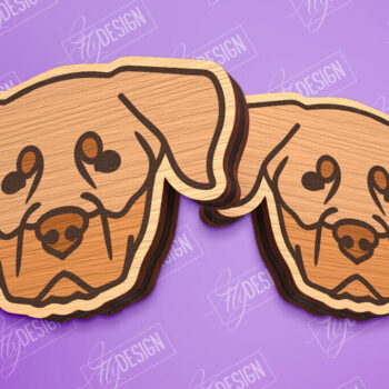 Intra απο ξύλο plywood 3mm-4mm πάχος - Σχέδιο δέσμης προτύπων σκουλαρίκια με καρφιά σκυλιών Δίασταση 3x3 cm INTRAFABR-96135736 - Image 9