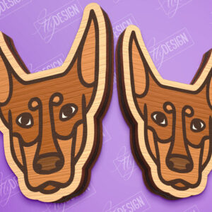 Intra απο ξύλο plywood 3mm-4mm πάχος - Πρότυπο σκουλαρίκια σκουλαρίκια κοπής με λέιζερ Δίασταση 3x3 cm INTRAFABR-96135692