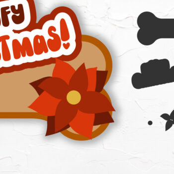 Intra απο ξύλο plywood 3mm-4mm πάχος - Σκύλος . Χριστουγεννιάτικο σκυλί . Dog Papercut Δίασταση 30x20 cm INTRAFABR-48855145 - Image 1