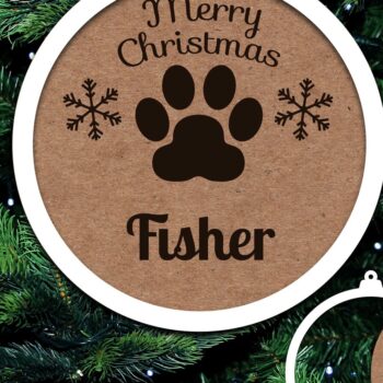 Intra απο ξύλο plywood 3mm-4mm πάχος - Αρχεία λέιζερ Χριστουγεννιάτικων στολιδιών Dog  Δίασταση 8x4 cm INTRAFABR-20658649 - Image 5