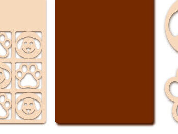 Intra απο ξύλο plywood 3mm-4mm πάχος -  κοπής λέιζερ παιχνιδιού Dog Tic Tac Toe Δίασταση 15x15 cm INTRAFABR-27675522 - Image 2