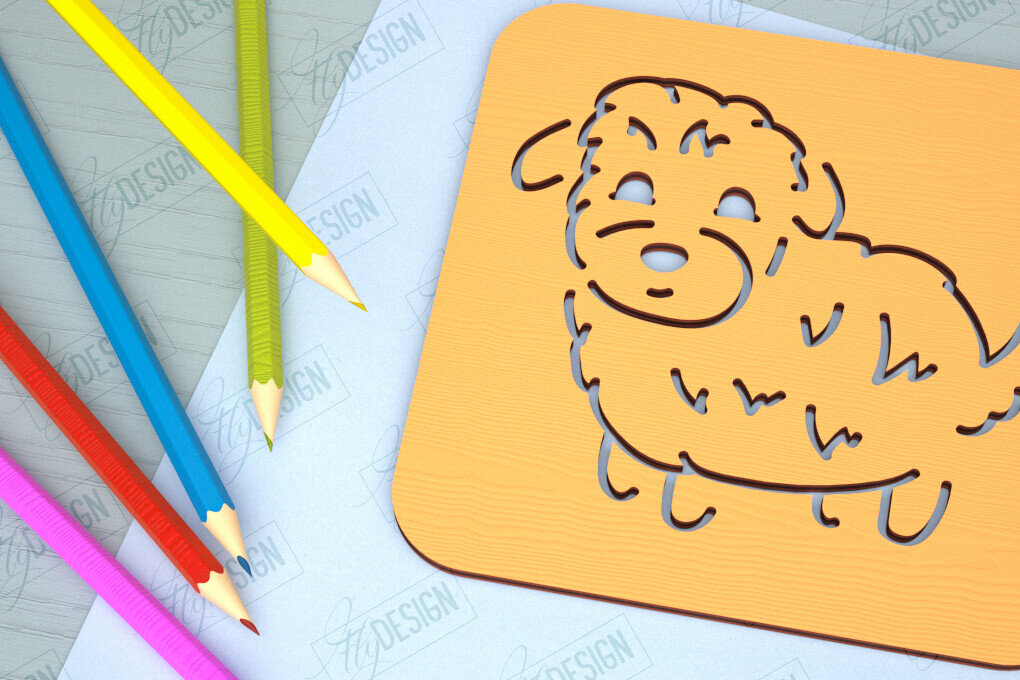 Intra απο ξύλο plywood 3mm-4mm πάχος - Πίνακας εντοπισμού σκύλων | Πρότυπο σχεδίασης Δίασταση 40x50 cm INTRAFABR-98131594