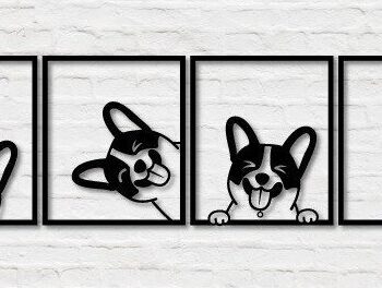 Intra απο ξύλο plywood 3mm-4mm πάχος - Σχέδιο κοπής με λέιζερ διακόσμηση τοίχου σκύλου Δίασταση 30x20 cm INTRAFABR-31704188 - Image 2