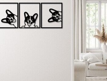 Intra απο ξύλο plywood 3mm-4mm πάχος - Σχέδιο κοπής με λέιζερ διακόσμηση τοίχου σκύλου Δίασταση 30x20 cm INTRAFABR-31704188 - Image 5