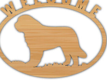 Intra απο ξύλο plywood 3mm-4mm πάχος - Τέχνη τοίχου με κοπής με λέιζερ καλωσορίσματος σκύλου Δίασταση 40x50 cm INTRAFABR-70702715 - Image 2