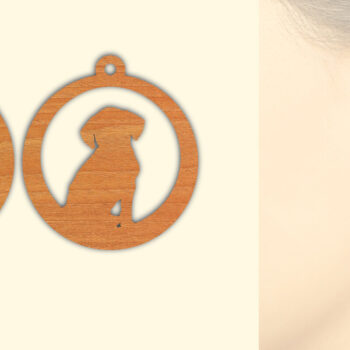 Intra απο ξύλο plywood 3mm-4mm πάχος - Ξύλινα σκουλαρίκια με λέιζερ Δίασταση 3x3 cm INTRAFABR-65586131 - Image 1