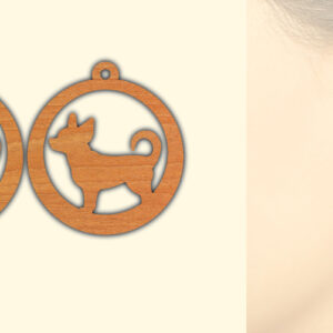 Intra απο ξύλο plywood 3mm-4mm πάχος - Ξύλινα σκουλαρίκια με λέιζερ  Δίασταση 3x3 cm INTRAFABR-65586230