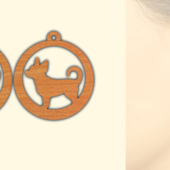 Intra απο ξύλο plywood 3mm-4mm πάχος - Ξύλινα σκουλαρίκια με λέιζερ  Δίασταση 3x3 cm INTRAFABR-65586230 - Image 1