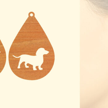 Intra απο ξύλο plywood 3mm-4mm πάχος - Ξύλινα σκουλαρίκια με λέιζερ Δίασταση 3x3 cm INTRAFABR-65585931 - Image 1