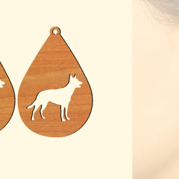 Intra απο ξύλο plywood 3mm-4mm πάχος - Ξύλινα σκουλαρίκια με λέιζερ Δίασταση 3x3 cm INTRAFABR-65585775 - Image 1