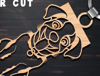 Intra απο ξύλο plywood 3mm-4mm πάχος - Ξύλινα μπρελόκ για σκύλους με λέιζερ Δίασταση 4x4 cm INTRAFABR-98539760 - Image 1