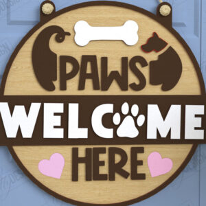 Intra απο ξύλο plywood 3mm-4mm πάχος - Σκύλοι Καλωσορίζουν Άτομα Ανεκτά Σήμα | CNC Δίασταση 30x20 cm INTRAFABR-118750228