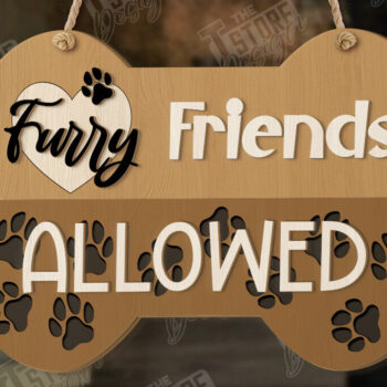 Intra απο ξύλο plywood 3mm-4mm πάχος - Σκύλοι Καλωσορίζουν Άτομα Ανεκτά Σήμα | CNC Δίασταση 30x20 cm INTRAFABR-123038931 - Image 1