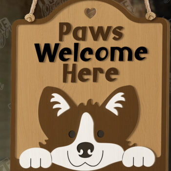 Intra απο ξύλο plywood 3mm-4mm πάχος - Σκύλοι Καλωσορίζουν Άτομα Ανεκτά Σήμα | CNC Δίασταση 30x20 cm INTRAFABR-123353129 - Image 1