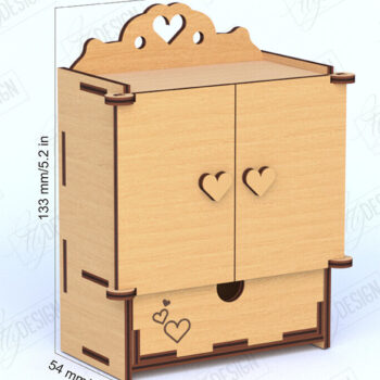 Intra απο ξύλο plywood 3mm-4mm πάχος - Έπιπλα Κουκλόσπιτου | Ντουλάπα κούκλας | CNC Δίασταση 20x20 cm INTRAFABR-119537729 - Image 1