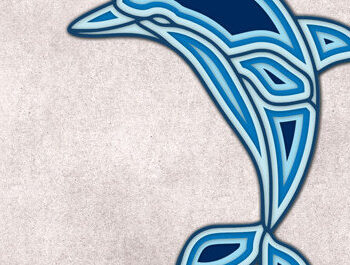 Intra απο ξύλο plywood 3mm-4mm πάχος - Δελφίνι Δίασταση 30x20 cm INTRAFABR-25811862 - Image 1