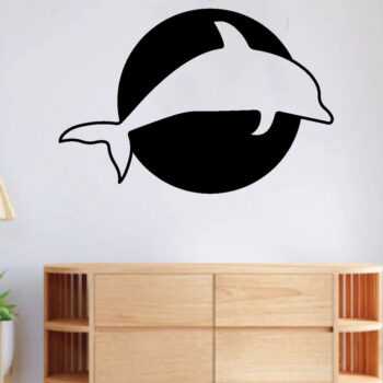 Intra απο ξύλο plywood 3mm-4mm πάχος - Dolphin Metal Wall Art,  με λέιζερ Δίασταση 40x50 cm INTRAFABR-64306613 - Image 2